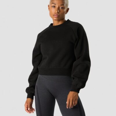 Naiset ICIW Pitkahihaiset Paidat | Everyday Cropped Crewneck Black