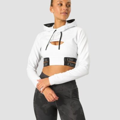 Naiset ICIW Pitkahihaiset Paidat | Ultimate Training Cropped Hoodie White